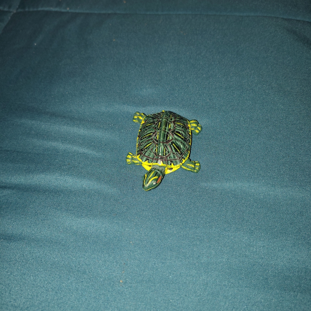 Vibrant Green Turtle Figurine